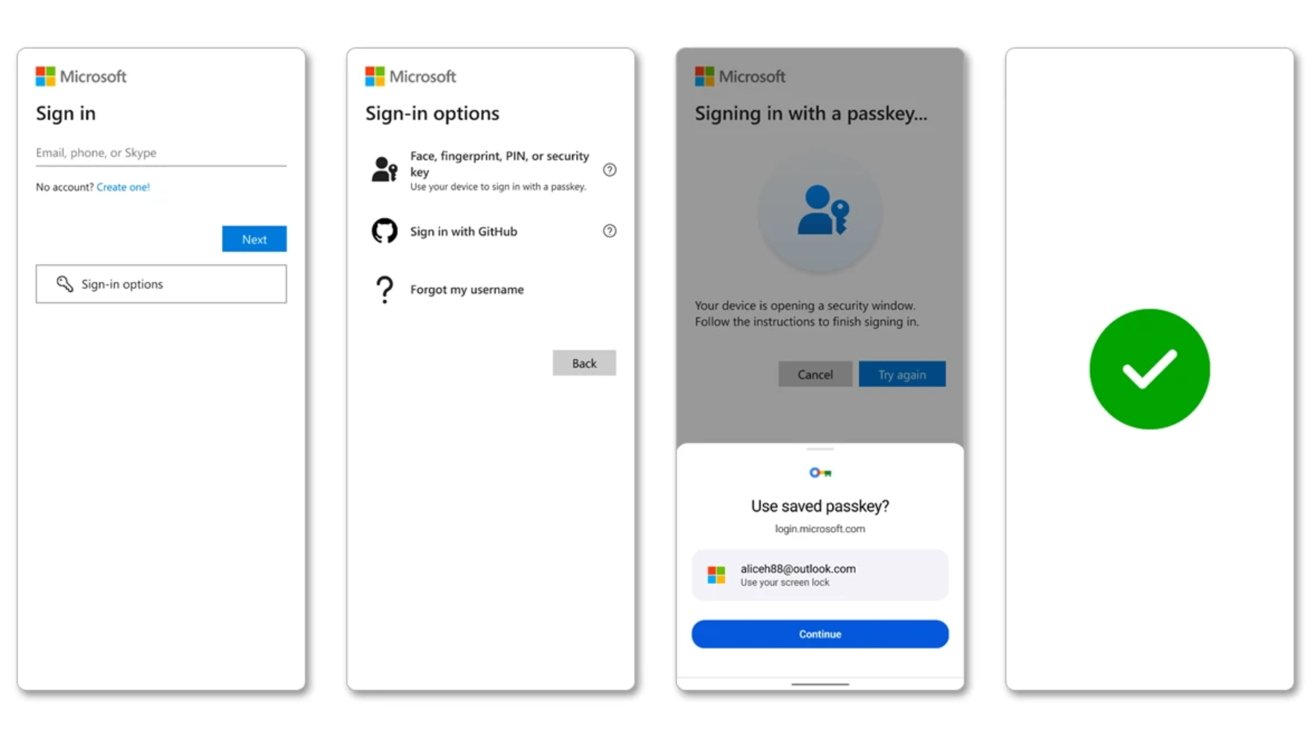 Las cuentas de Microsoft finalmente obtienen soporte para claves de acceso
