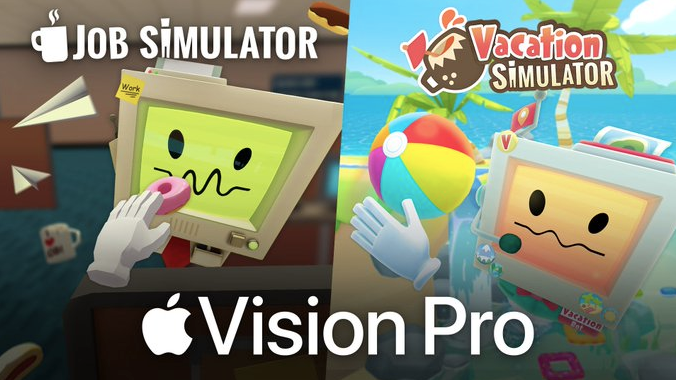 Los clásicos de realidad virtual Job Simulator y Vacation Simulator llegan a Apple Vision Pro