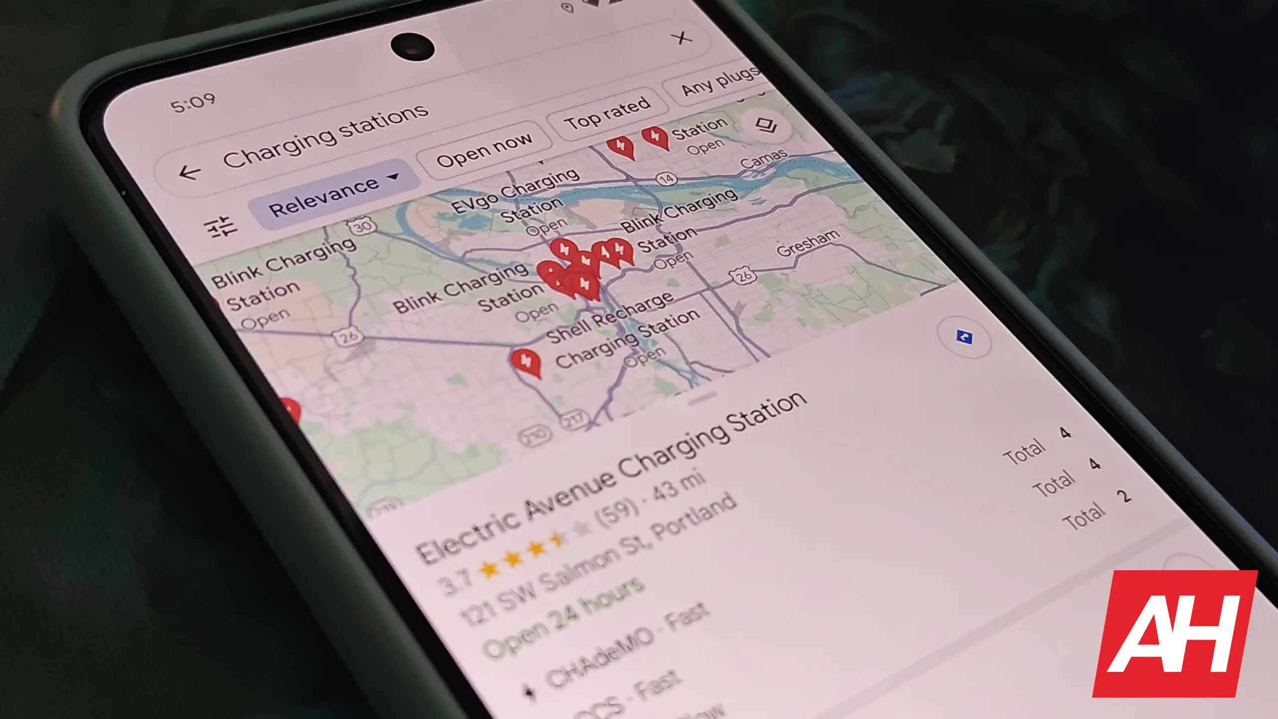 Actualización de Google Maps para mostrar las estaciones de carga de vehículos eléctricos más fácilmente
