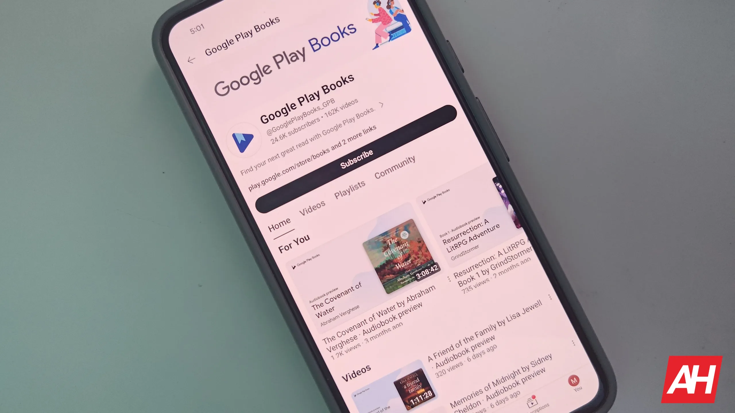 Vistas previas de audiolibros de Google Play Books ahora en YouTube