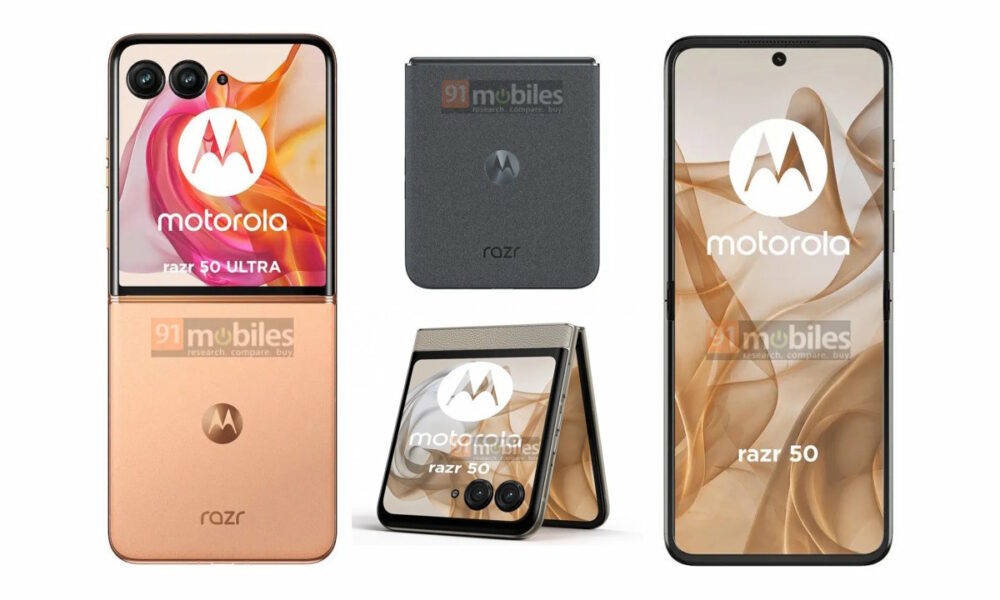 Se filtran ‘renders’ de los smartphones plegables Motorola Razr 50 5G