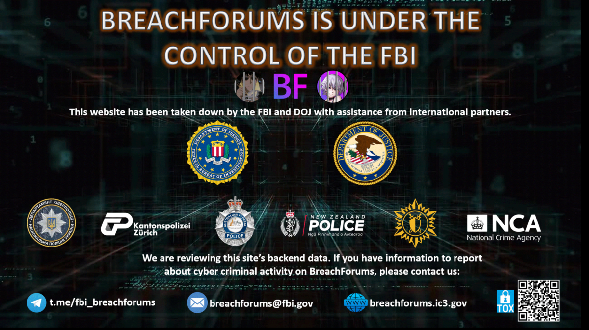 El FBI vuelve a apoderarse del foro de piratería BreachForums