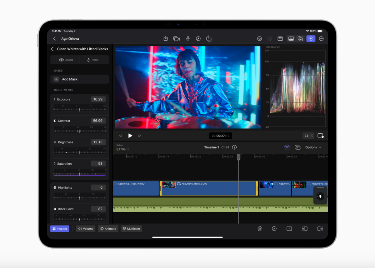 Final Cut Pro para iPad obtiene soporte para unidades externas y grabación multicámara en vivo