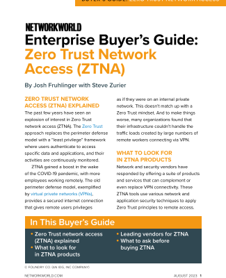 Descargue la guía del comprador de acceso a la red Zero Trust (ZTNA)