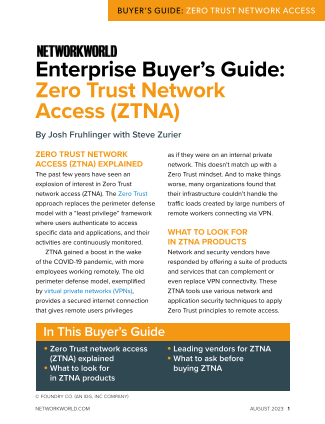 Descargue la guía del comprador de acceso a la red Zero Trust (ZTNA)