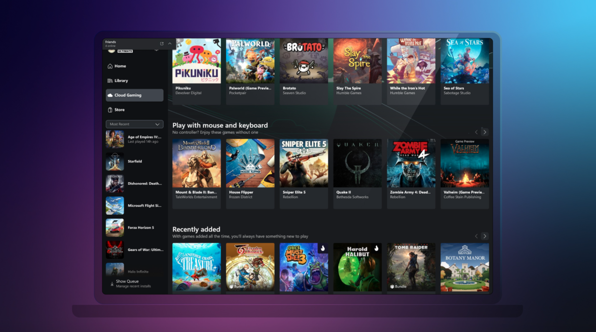 Xbox Cloud Gaming finalmente admite entradas de teclado y mouse en navegadores web