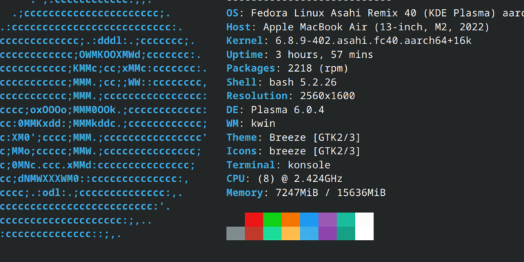 Fedora Asahi Remix 40 es otro gran paso adelante para Linux en Apple Silicon Macs