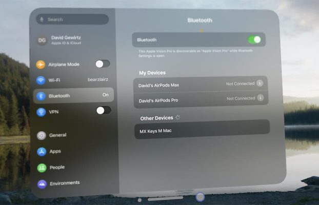 Cómo usar un teclado y un trackpad (pero no un mouse) con Apple Vision Pro