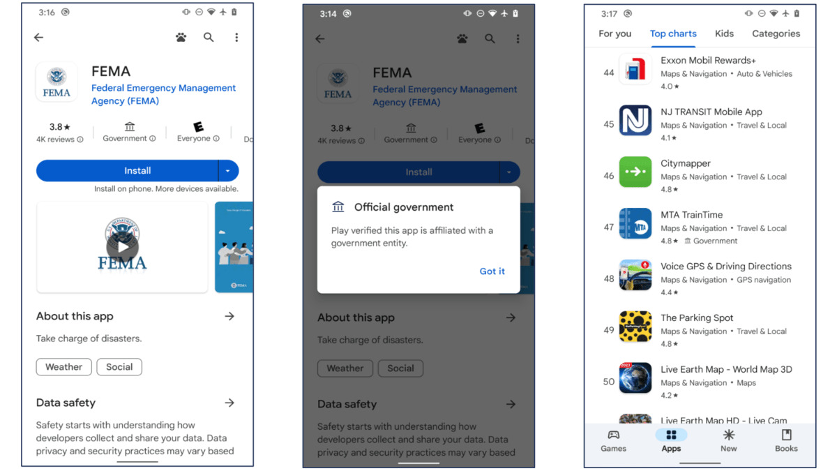 Google Play Store está implementando una nueva insignia para aplicaciones creadas por el gobierno