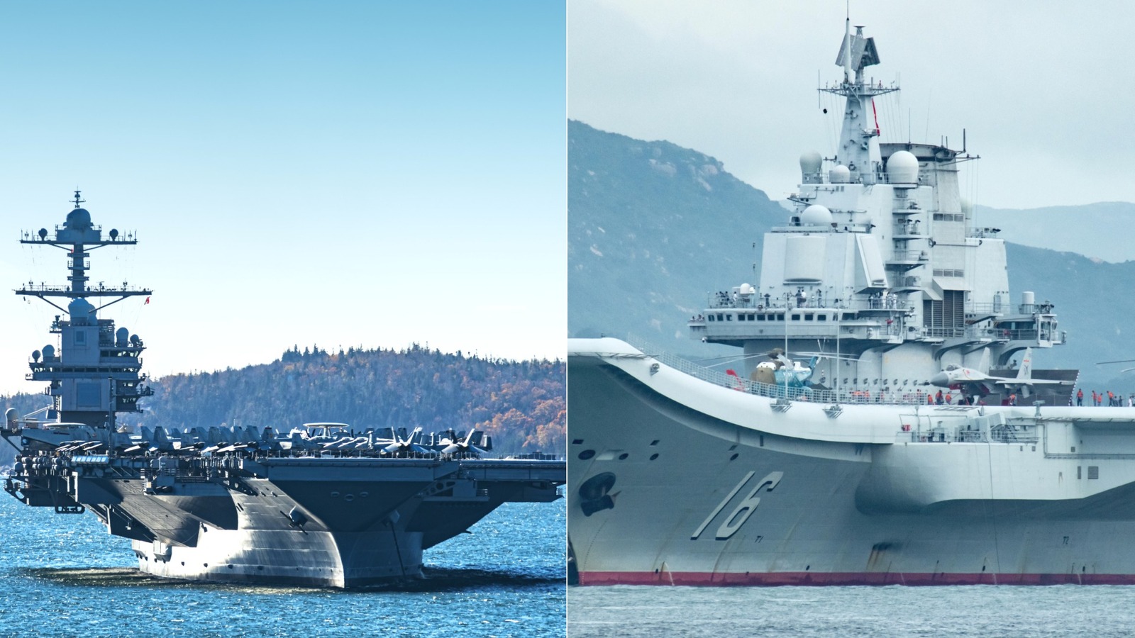 USS Gerald R. Ford vs.  Portaaviones chino Liaoning: ¿Cómo se comparan?