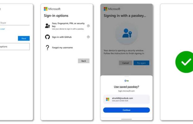 Microsoft habilita claves de acceso para todas las cuentas de consumidores