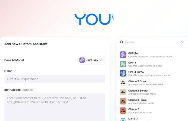 La empresa de búsqueda de IA You.com lanza asistentes de IA personalizados