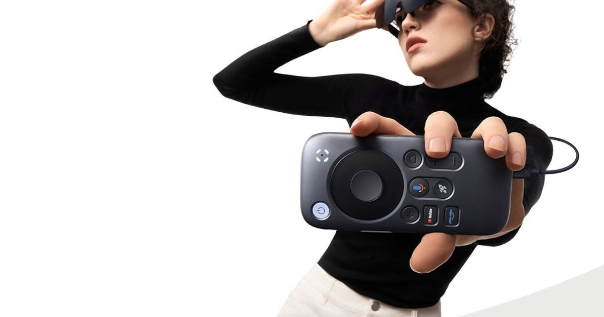 El transmisor multimedia portátil para gafas XR pone Google TV en tu bolsillo