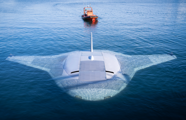 El enorme submarino robótico Manta Ray de DARPA llega al mar