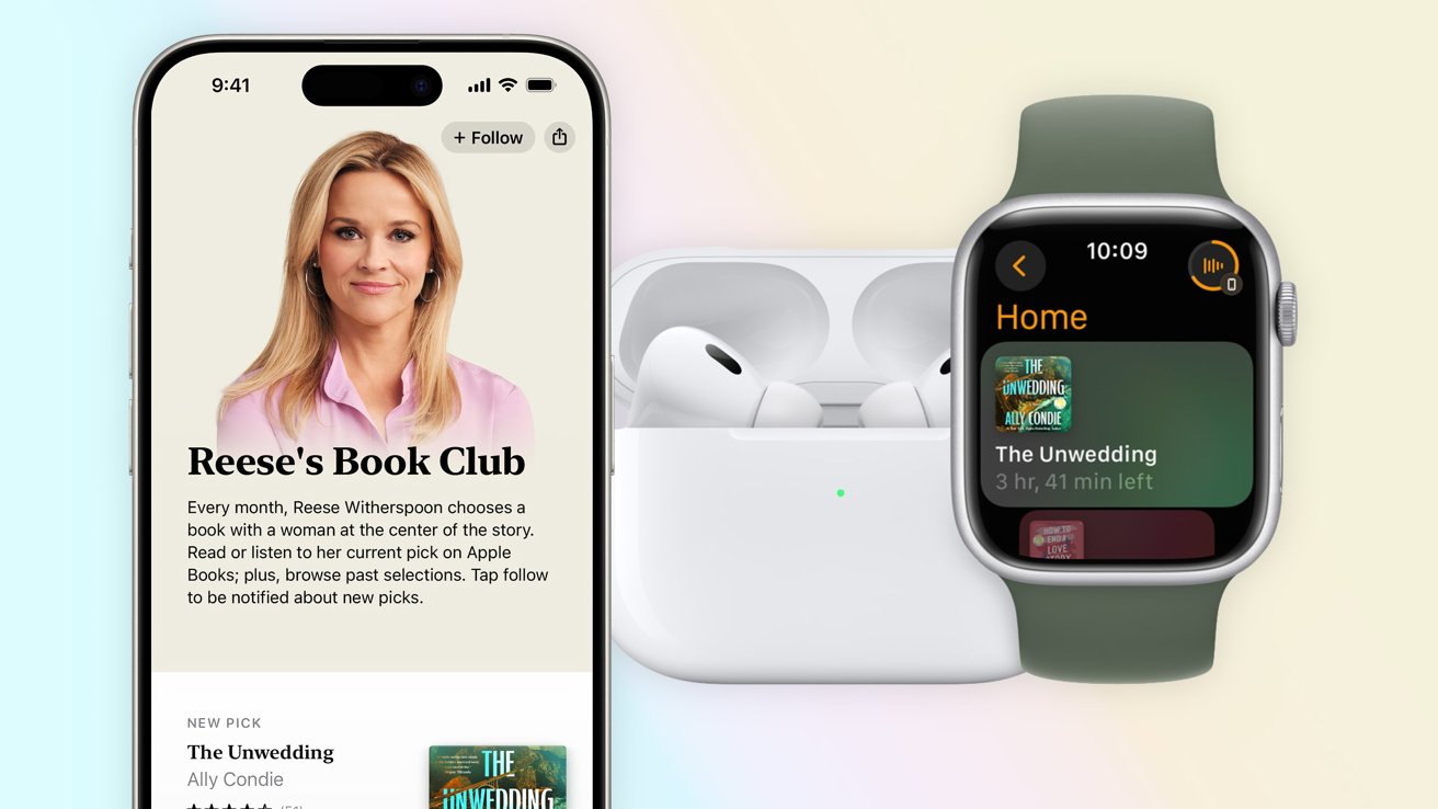 Apple Books destaca las selecciones de audiolibros del Club de lectura de Reese