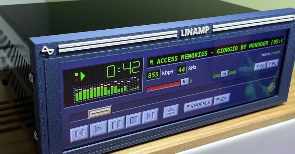 Linamp: la creación que convierte en un reproductor físico a Winamp