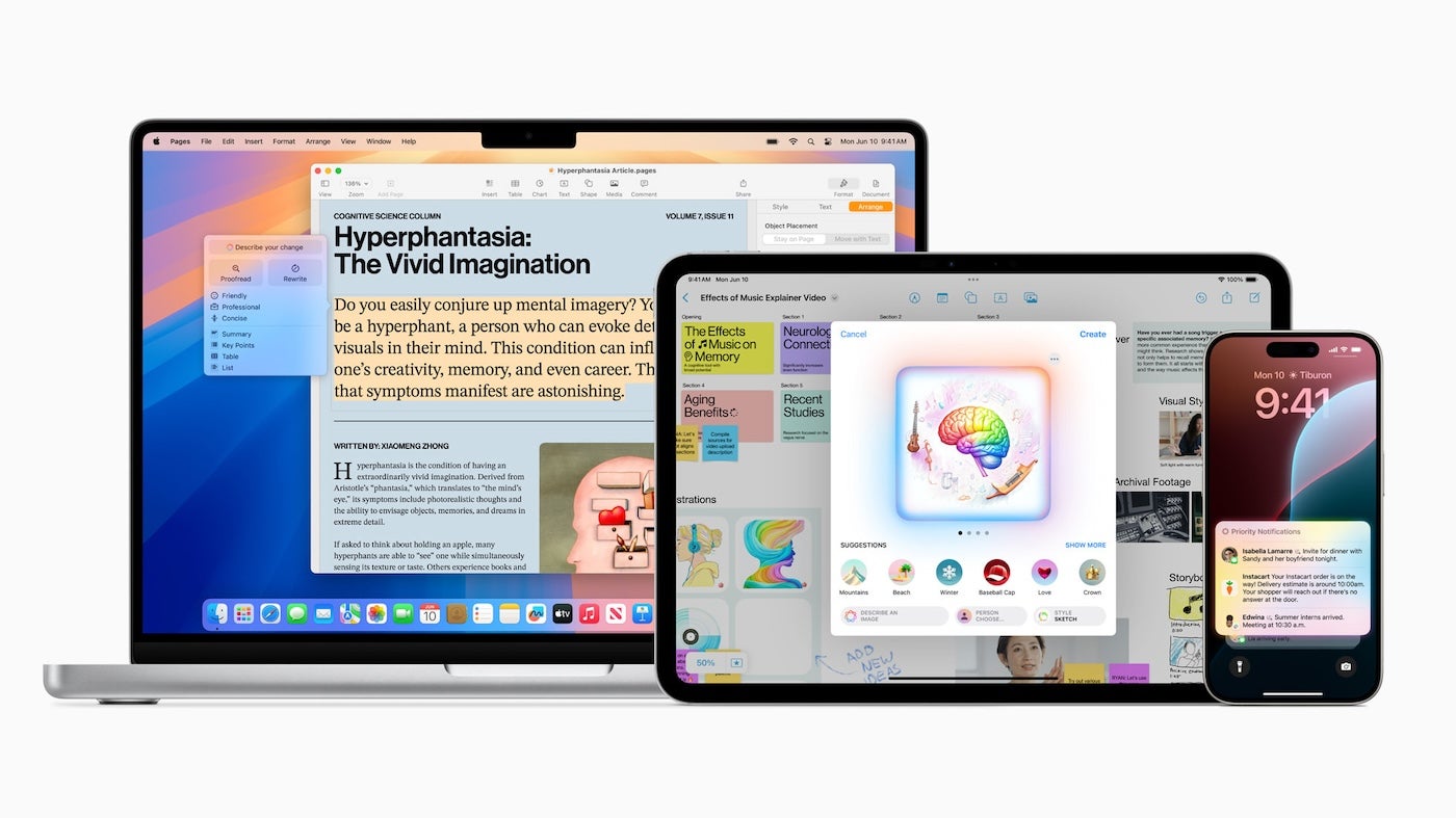 Apple Intelligence lleva la IA al correo, la mensajería y más