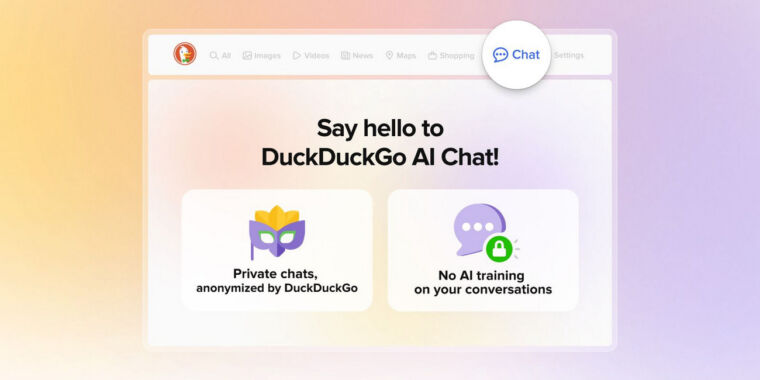 DuckDuckGo ofrece acceso “anónimo” a chatbots de IA a través de un nuevo servicio