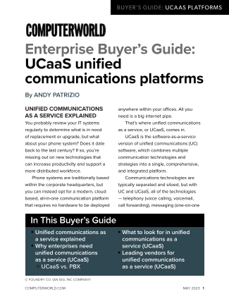 Descargue nuestra guía del comprador empresarial de comunicaciones unificadas como servicio (UCaaS)