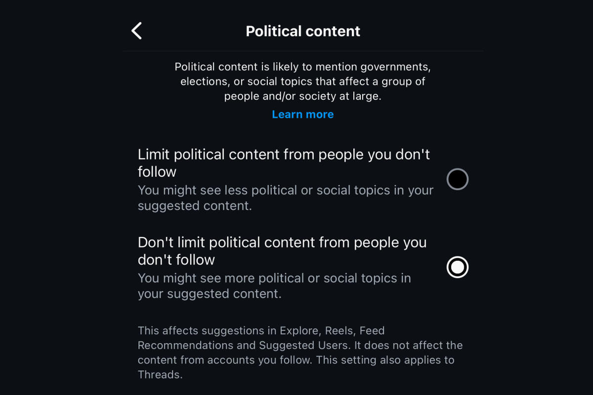 Un meta ‘error’ rompió el filtro de contenido político en Threads e Instagram