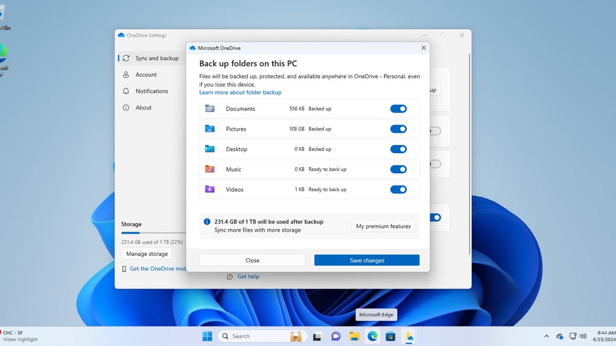 Windows 11 ahora activa la copia de seguridad de la carpeta OneDrive sin su permiso