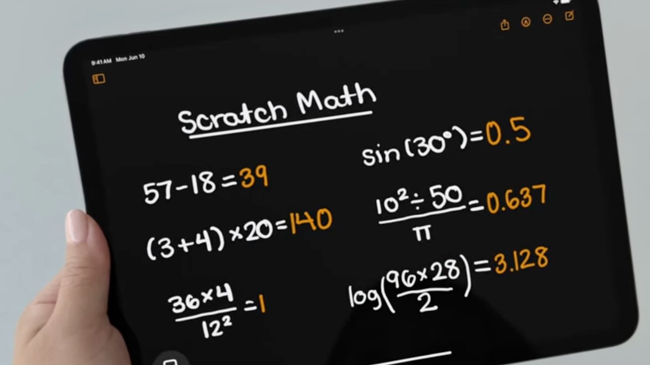 Ejecutivos de Apple hablan sobre los orígenes de Math Notes en iPadOS