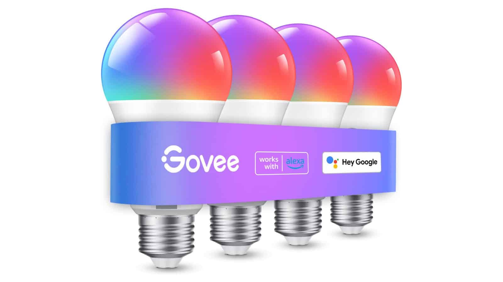 Consigue este paquete de 4 bombillas inteligentes de color Govee por $25