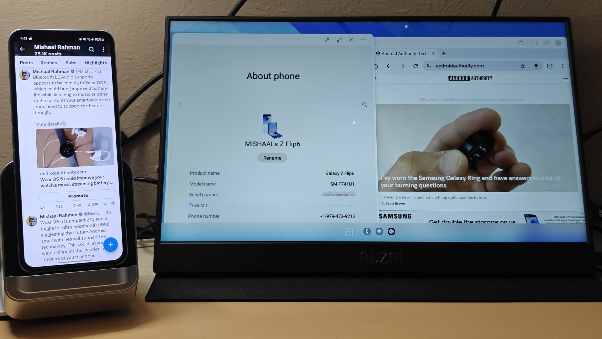 Galaxy Z Flip 6 no tiene Samsung DeX, pero sí un mejor modo escritorio