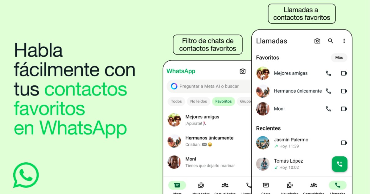 Cómo establecer contactos favoritos en WhatsApp