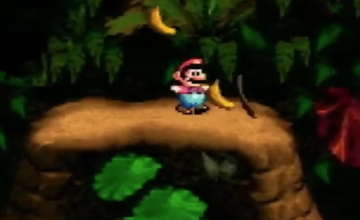 Un ingenioso truco convirtió a Mario en un personaje jugable en Donkey Kong Country de 1994
