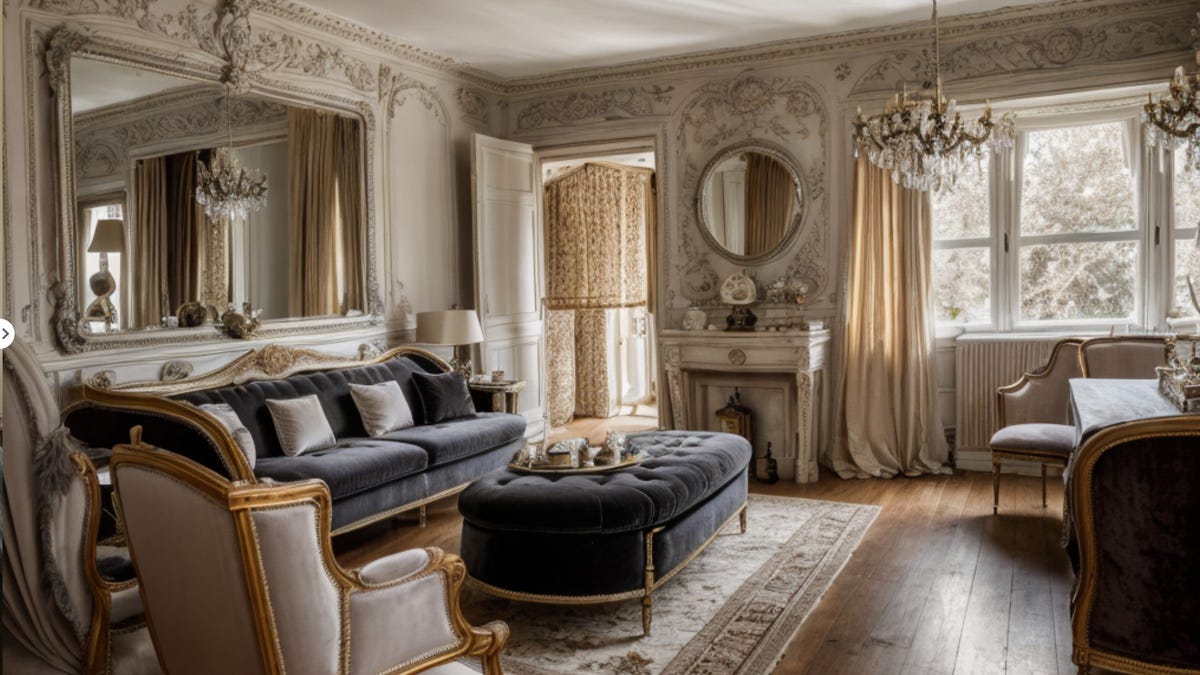 Todo lo que quería era un sofá nuevo, pero la IA le dio a mi sala de estar un cambio de imagen al estilo Versalles