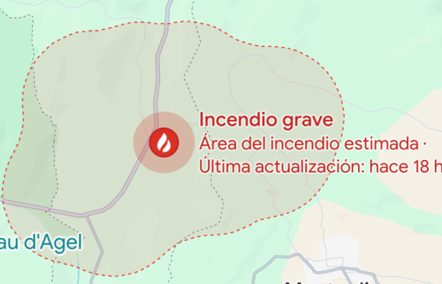 Así es como Google Maps avisa y te pone a salvo de los incendios forestales en España