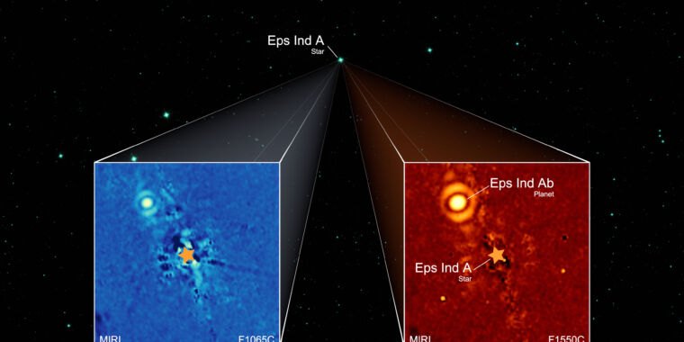 Webb capta imágenes directas de un exoplaneta gigante que no está donde debería estar