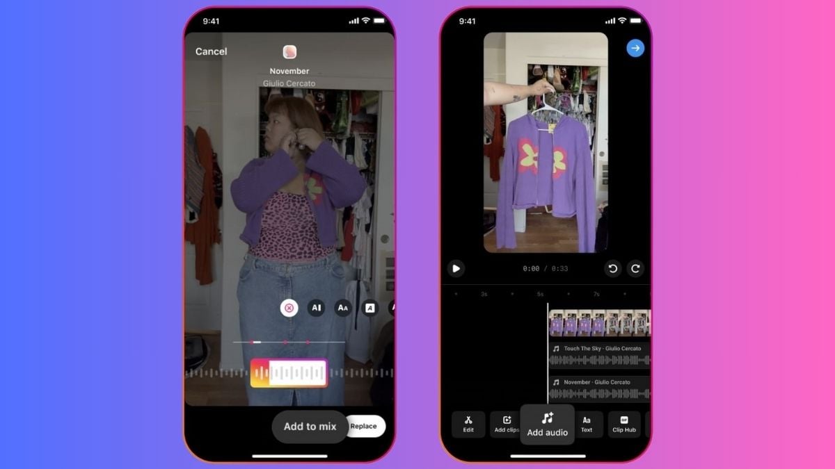 Instagram lanza soporte para pistas de audio múltiples para Reels y permite a los usuarios agregar hasta 20 pistas