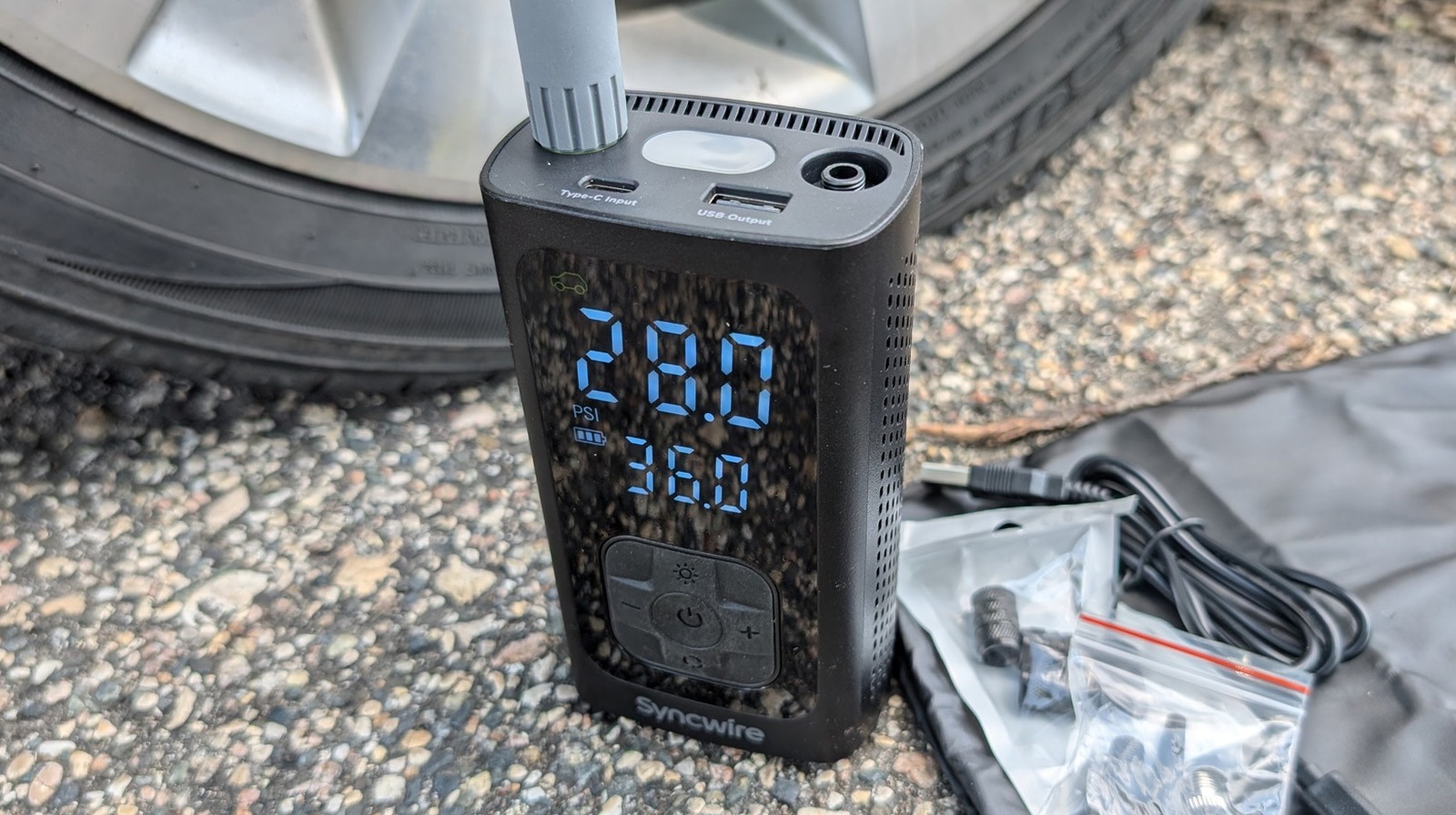 El inflador de neumáticos Syncwire: un compañero de viaje fiable y fácil de usar