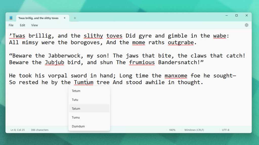 WordPad está muerto, pero el Bloc de notas finalmente tiene corrector ortográfico