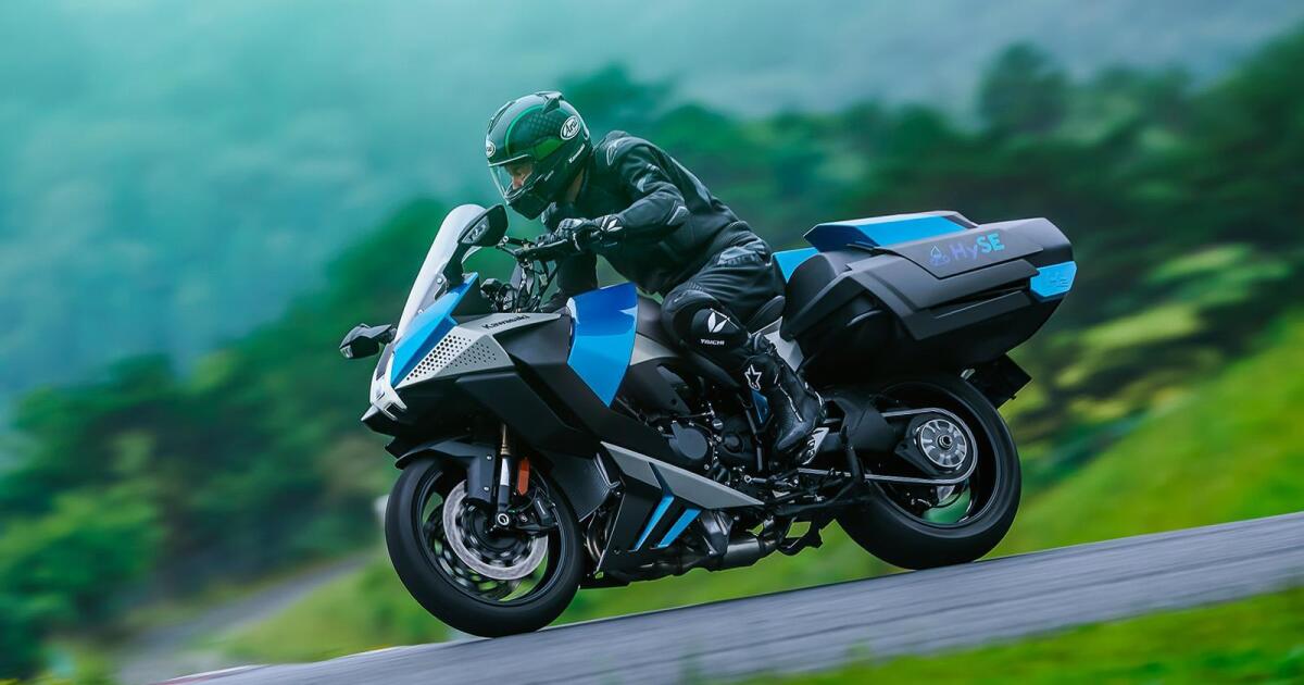Kawasaki es la primera en probar en público una motocicleta impulsada por hidrógeno