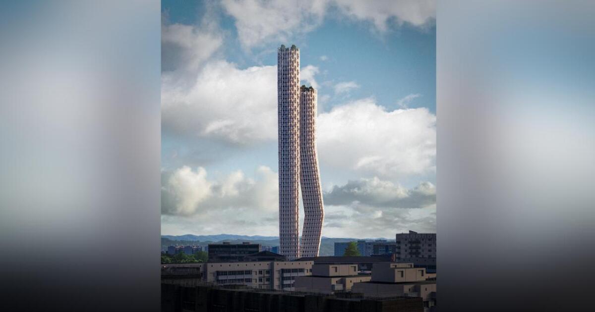 Las torres pervertidas posan como un ballet en el cielo