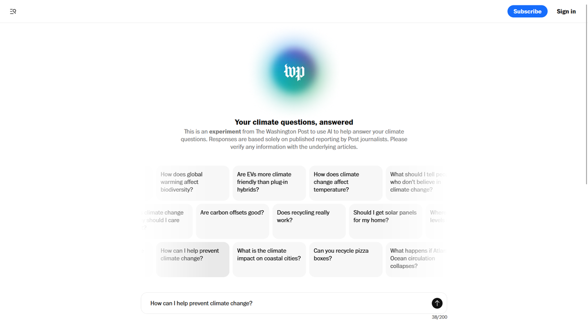 Este chatbot con inteligencia artificial responderá todas tus preguntas sobre el cambio climático
