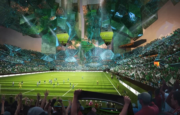 ¿Alguien quiere ciberpunk? Arabia Saudita presenta estadios deportivos futuristas para la Copa Mundial de la FIFA 2034