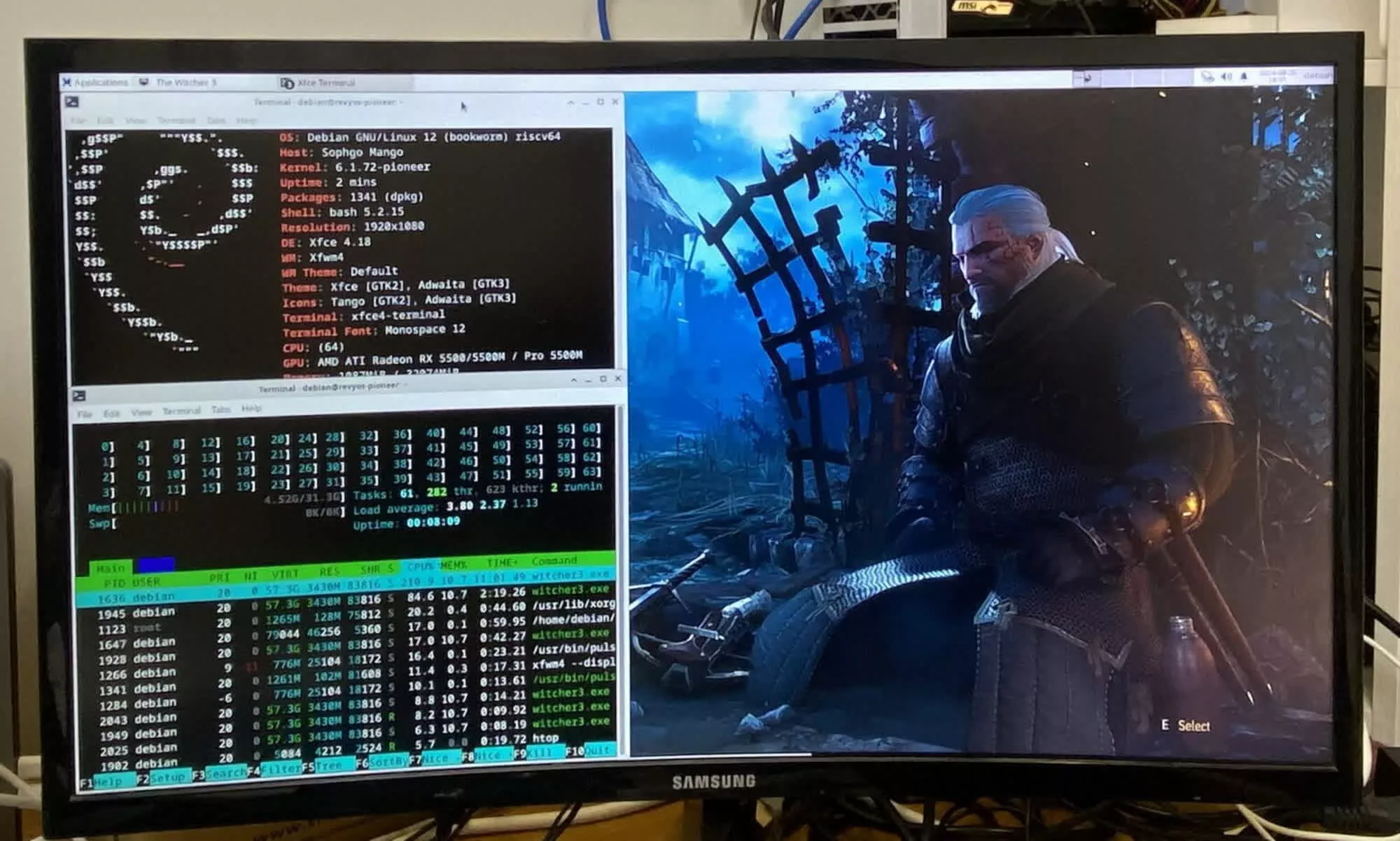 Una «PC» RISC-V ahora puede ejecutar una versión entrecortada de The Witcher 3