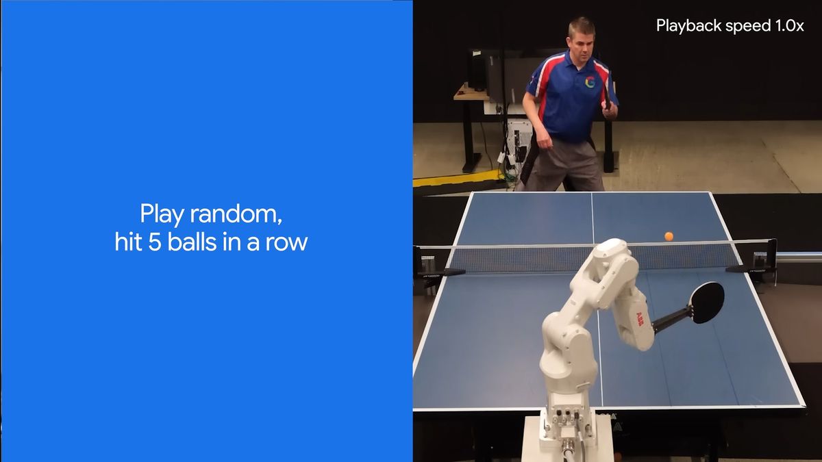La inteligencia artificial DeepMind de Google ahora puede jugar tenis de mesa a un nivel competitivo