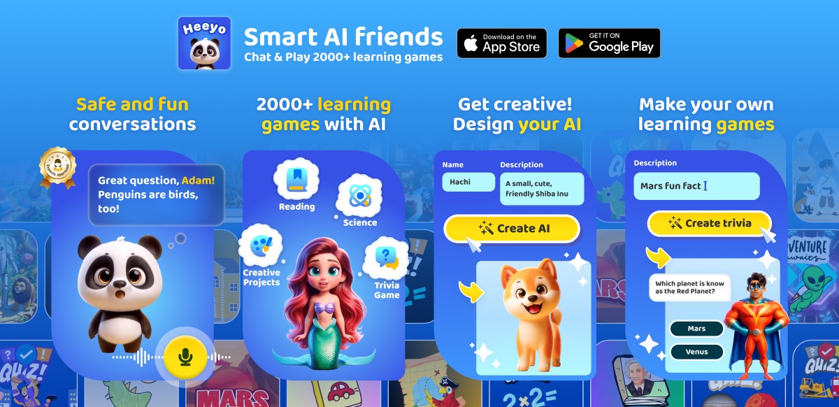 Heeyo creó un chatbot de inteligencia artificial para ser el tutor y amigo interactivo de mil millones de niños