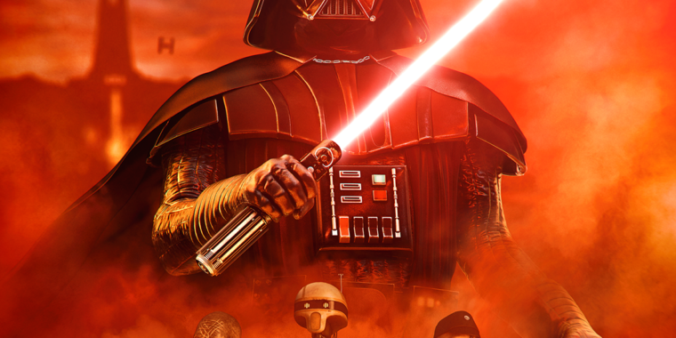 Un buque de guerra alemán navega por el Támesis mientras suena la canción de Darth Vader
