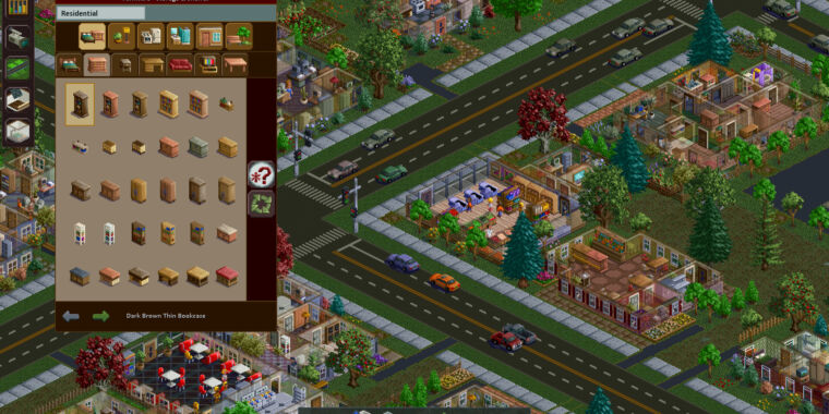 Metropolis 1998 te permite diseñar cada edificio en una ciudad isométrica en estilo pixel art.