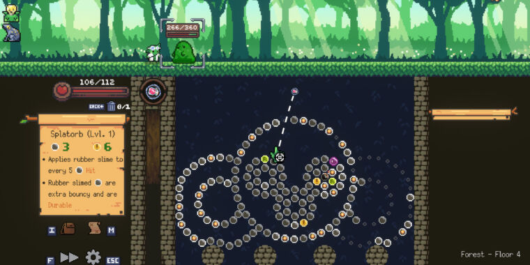 Peglin es el juego de rol roguelike de Peggle que no sabíamos que necesitábamos