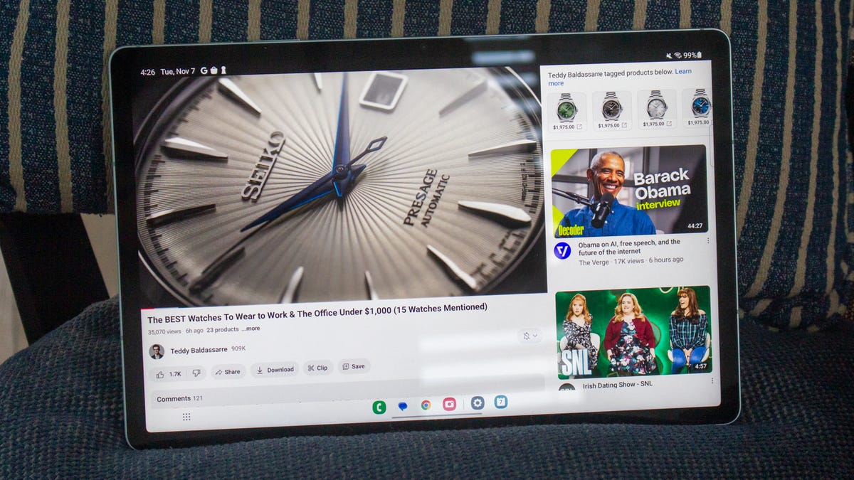 La tableta Samsung de pantalla grande que recomiendo para ver películas es de $ 120 de descuento.