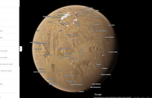 Google Maps en el espacio te permite explorar el sistema solar