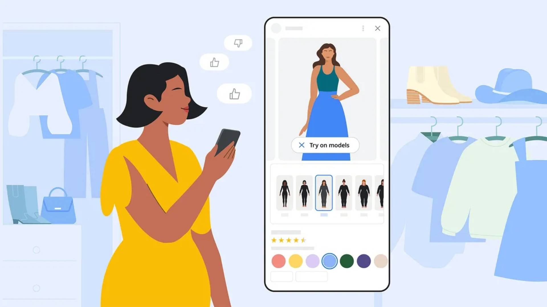 La herramienta de prueba virtual de Google agrega nuevos atuendos para que puedas comprobar tu ajuste