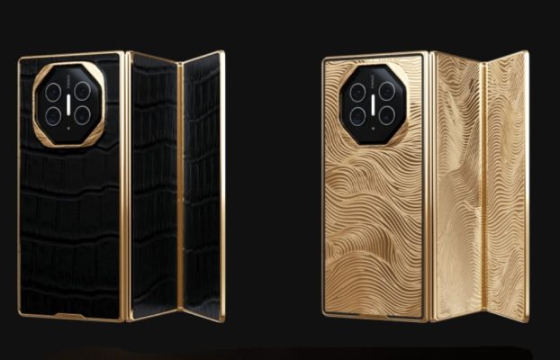 Caviar presenta la colección de diseño definitivo del Huawei Mate XT en oro de 24 quilates